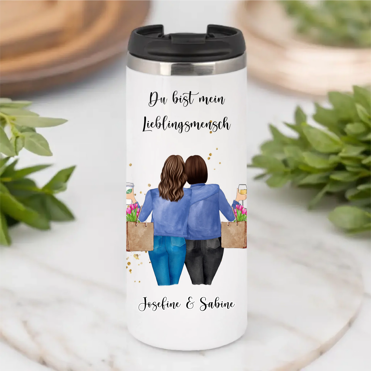 Personalisierte Freundin Tasse / Thermobecher