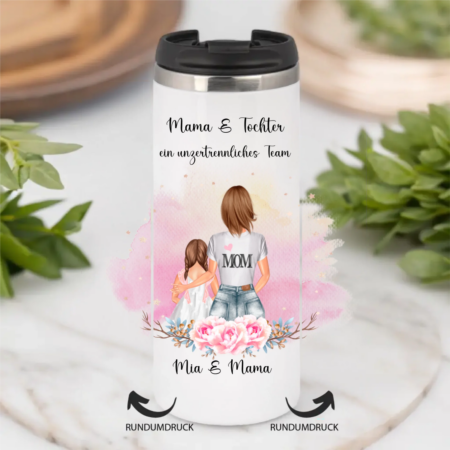 Mama & Tochter/Sohn Tasse / Thermobecher