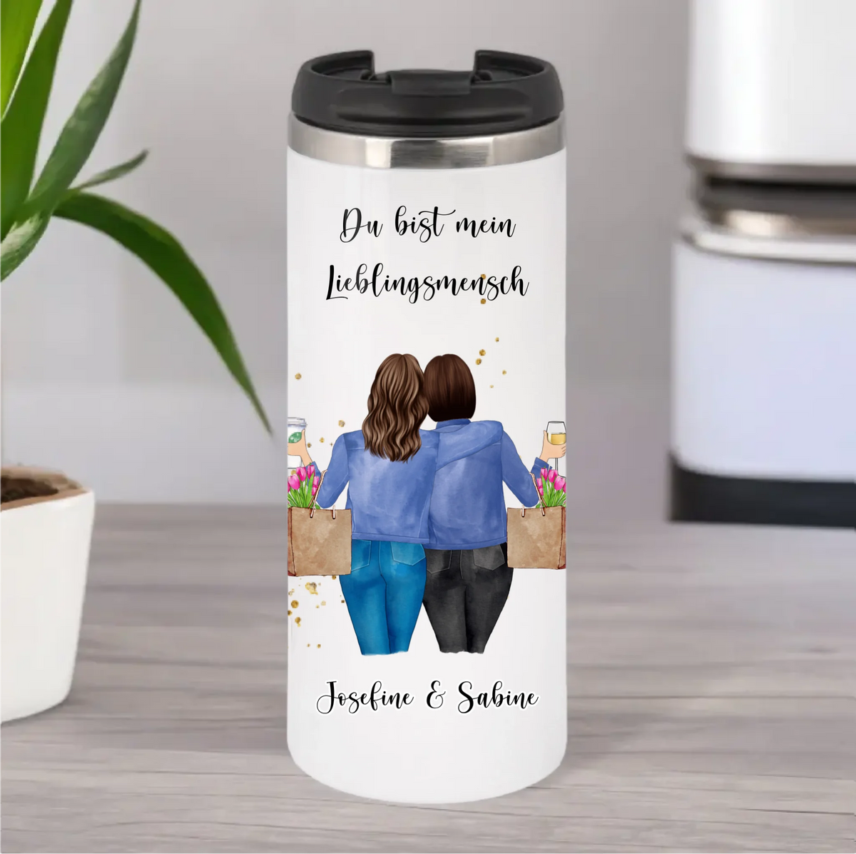 Personalisierte Freundin Tasse / Thermobecher