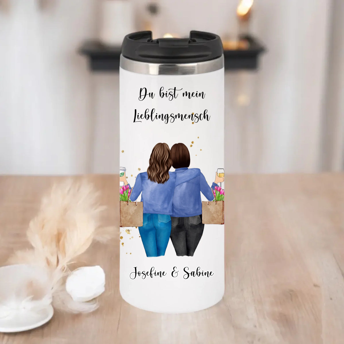 Personalisierte Freundin Tasse / Thermobecher