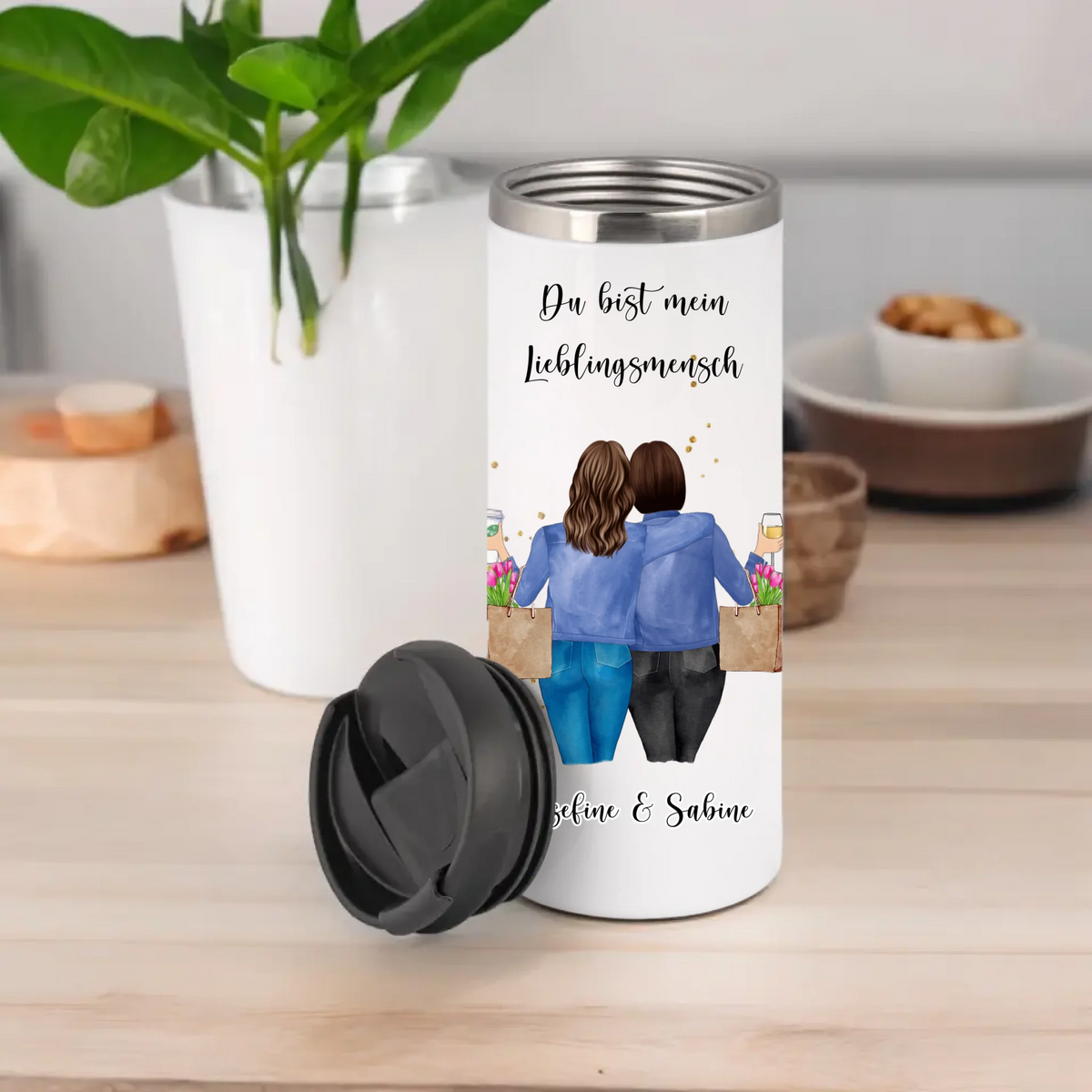 Personalisierte Freundin Tasse / Thermobecher