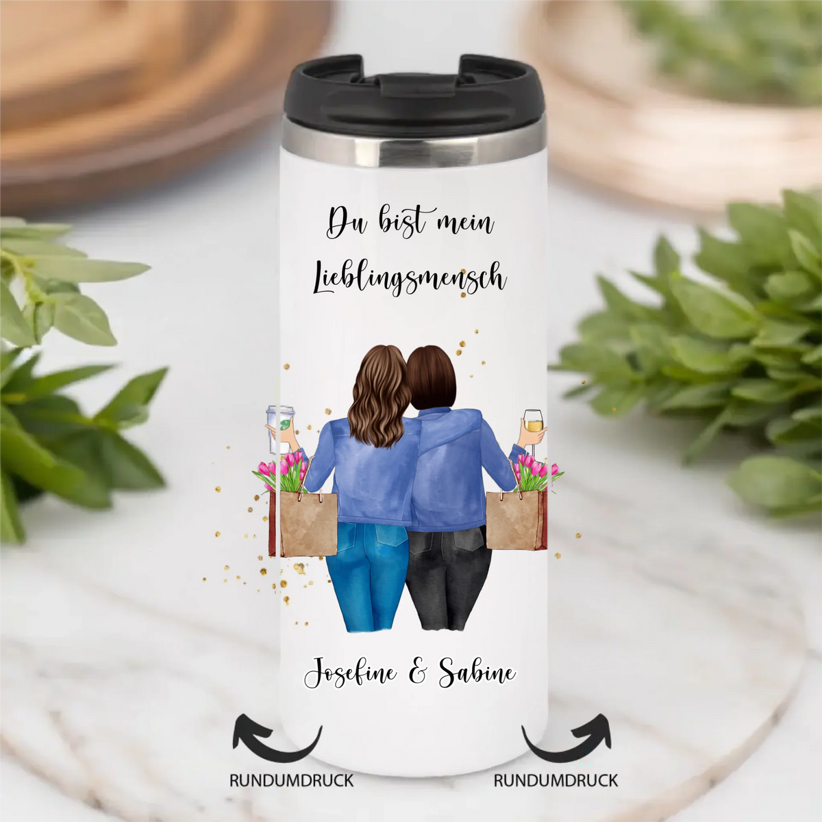 Personalisierte Freundin Tasse / Thermobecher