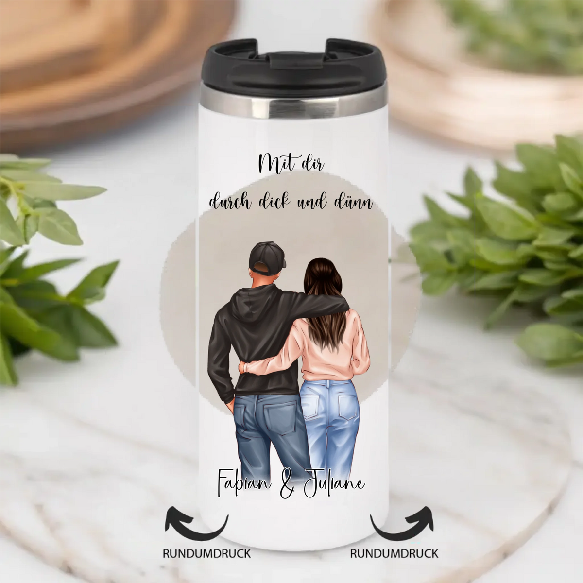 Personalisierte Paar Tasse / Thermobecher