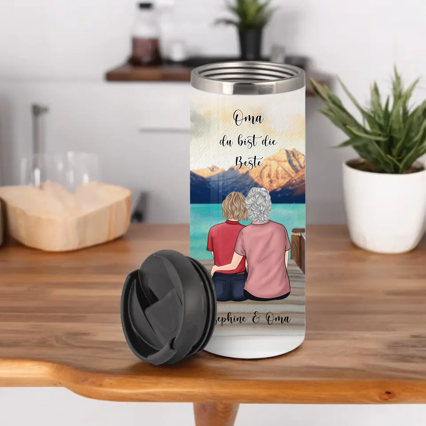 Oma & Enkelin Tasse / Thermobecher Personalisiert