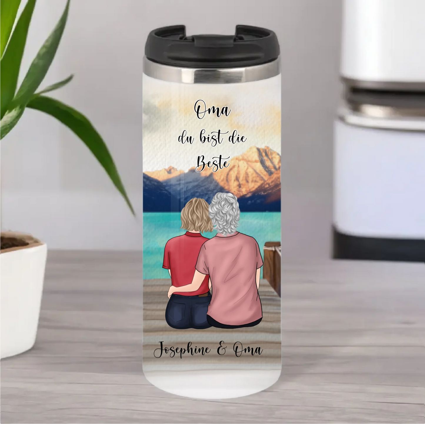 Oma & Enkelin Tasse / Thermobecher Personalisiert