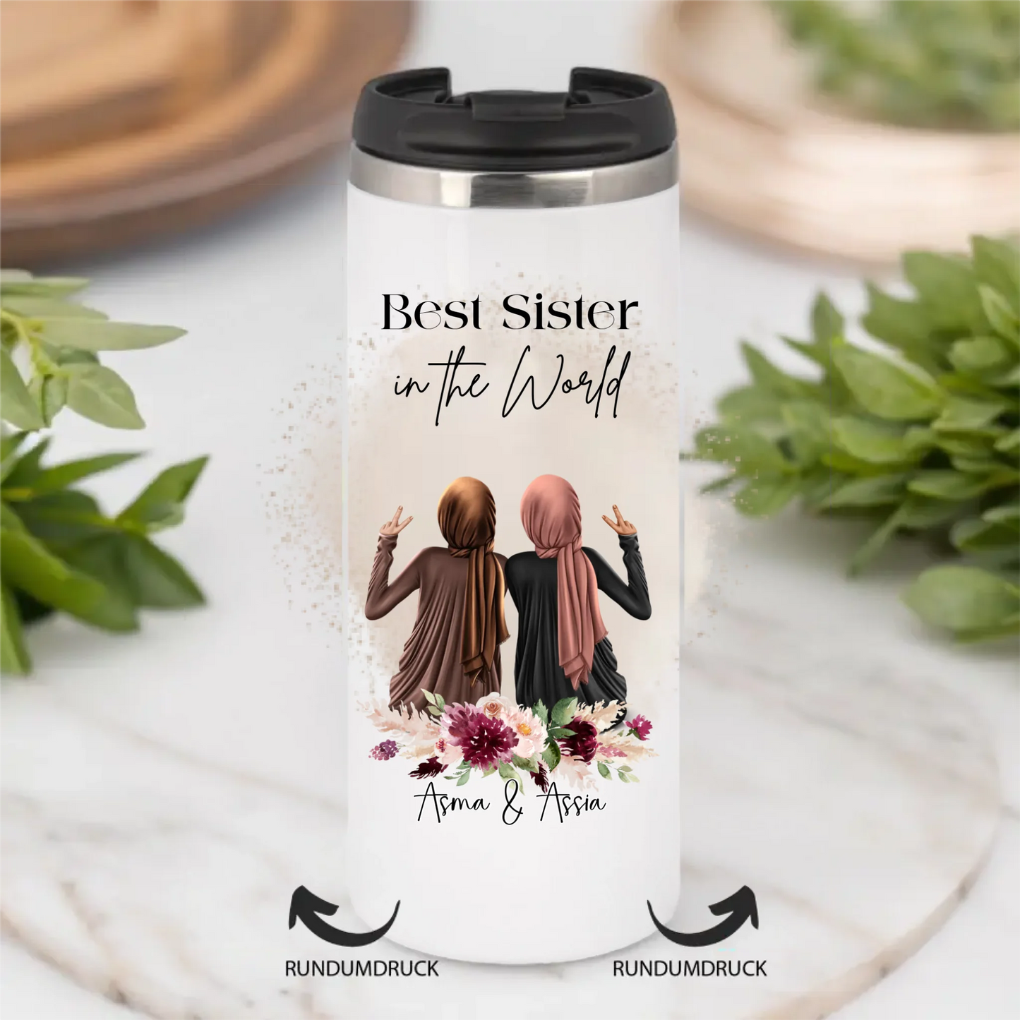 Hijab/Haare 2-4 Freundinnen Tasse / Thermobecher