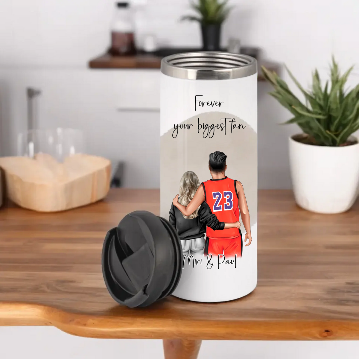 Basketball Paar Personalisiert Tasse / Thermobecher