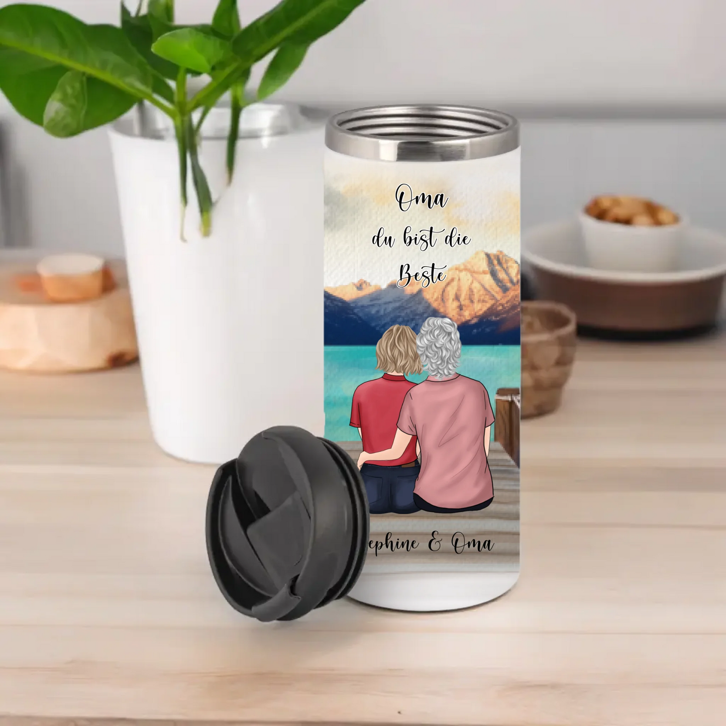 Oma & Enkelin Tasse / Thermobecher Personalisiert