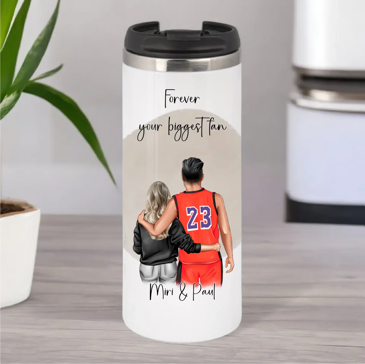 Basketball Paar Personalisiert Tasse / Thermobecher