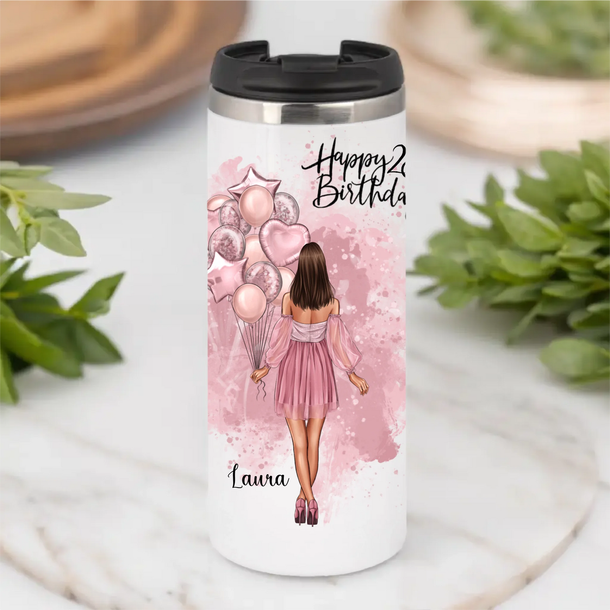 Birthday Girl - #1 Geburtstagsgeschenk Freundin Tasse / Thermobecher