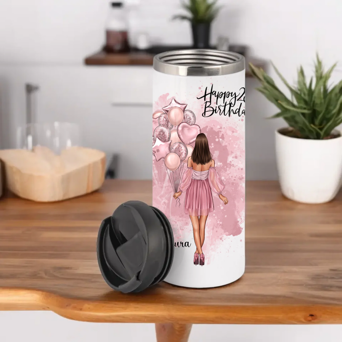 Birthday Girl - #1 Geburtstagsgeschenk Freundin Tasse / Thermobecher