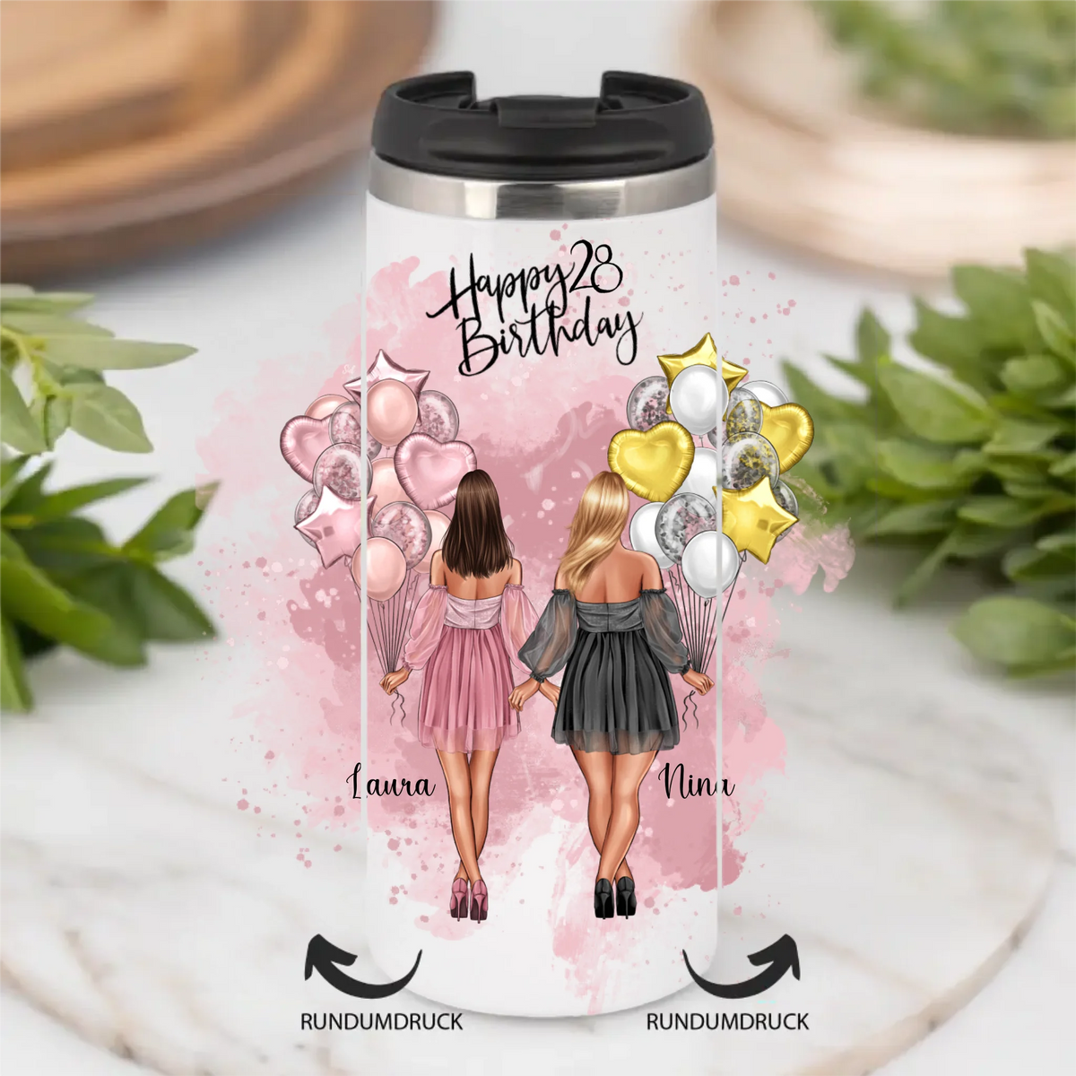 Birthday Freundinnen Personalisiert Tasse / Thermobecher