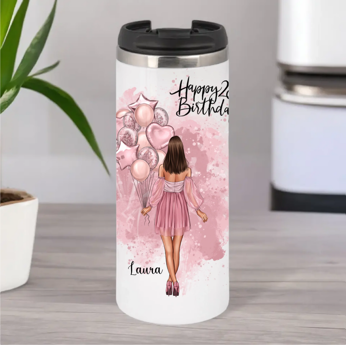 Birthday Girl - #1 Geburtstagsgeschenk Freundin Tasse / Thermobecher
