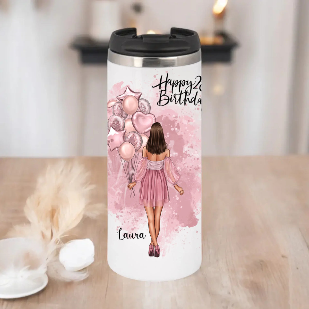 Birthday Girl - #1 Geburtstagsgeschenk Freundin Tasse / Thermobecher