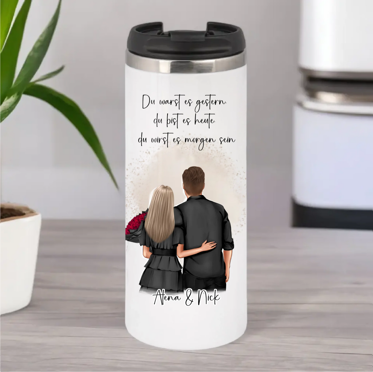 Paar Tasse / Thermobecher - Personalisiert