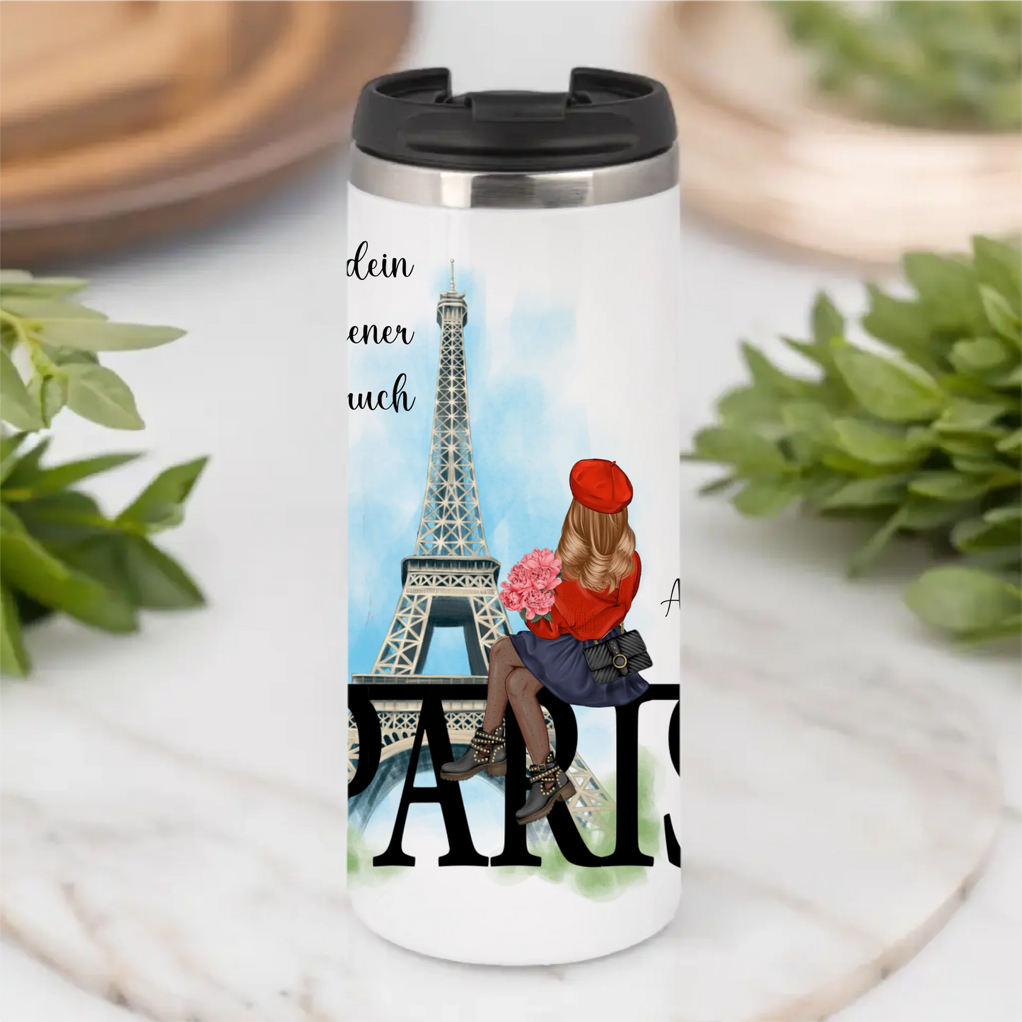 Stadt Liebe - Personalisierte Freundin Tasse / Thermobecher