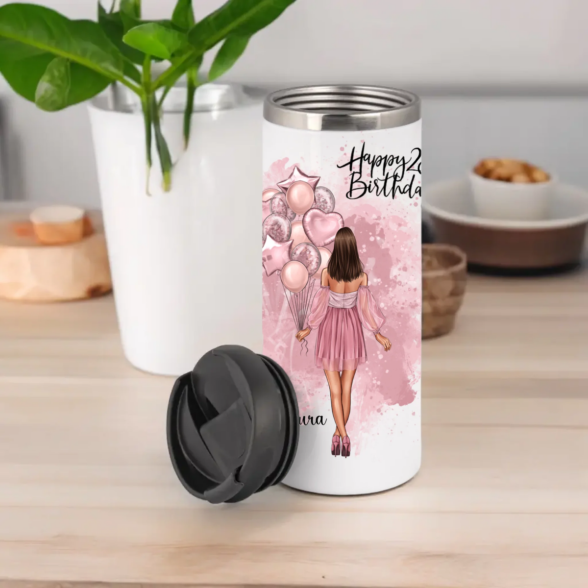 Birthday Girl - #1 Geburtstagsgeschenk Freundin Tasse / Thermobecher