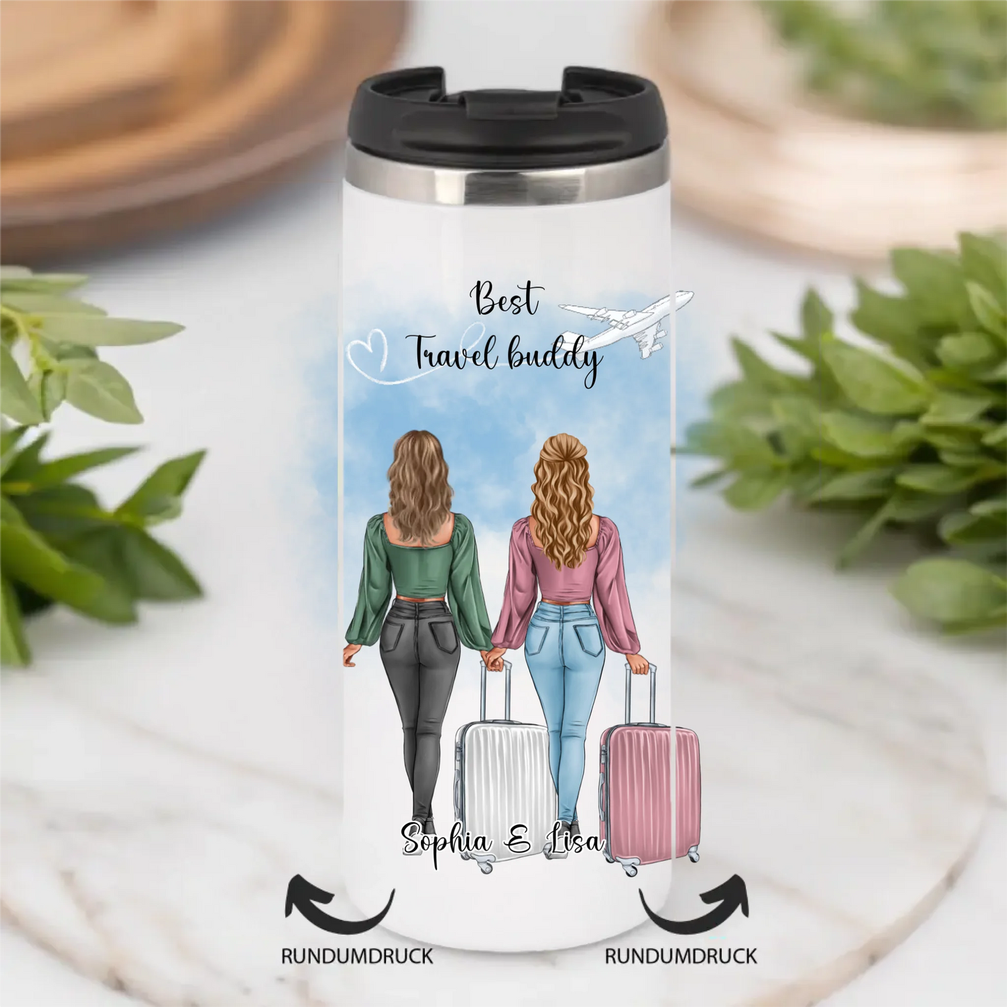 Reise Liebe: 1-2 Personen Tasse / Thermobecher