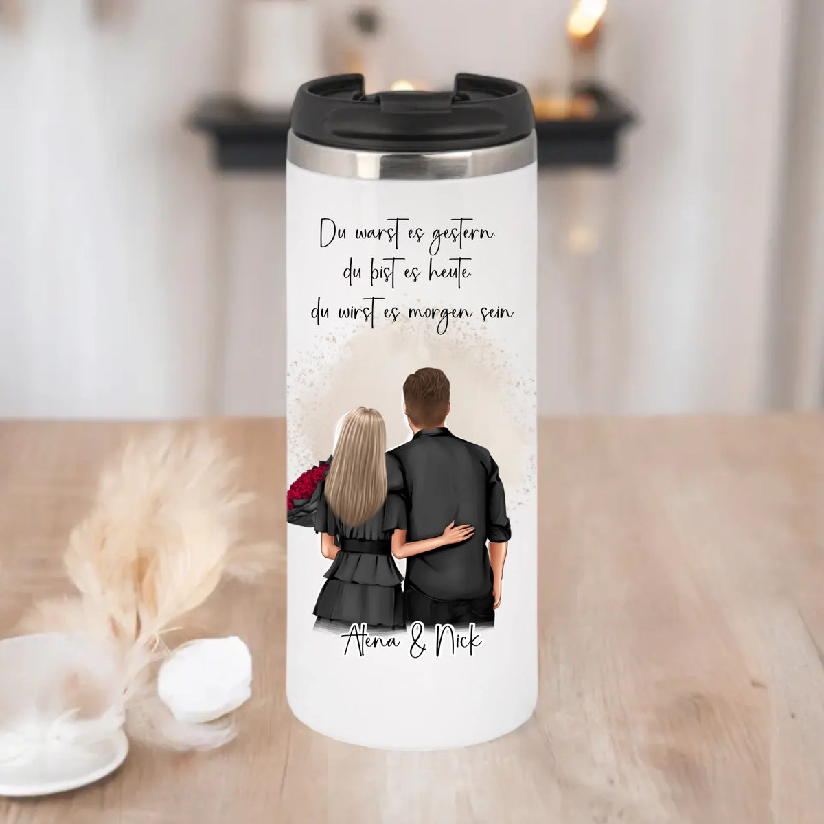 Paar Tasse / Thermobecher - Personalisiert