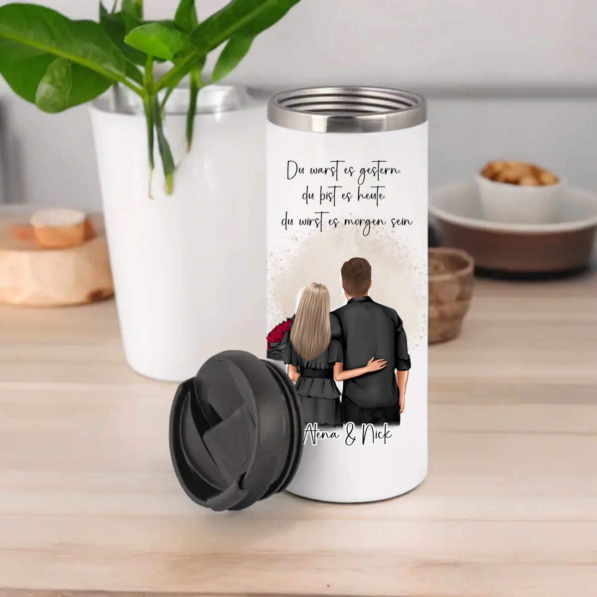 Paar Tasse / Thermobecher - Personalisiert