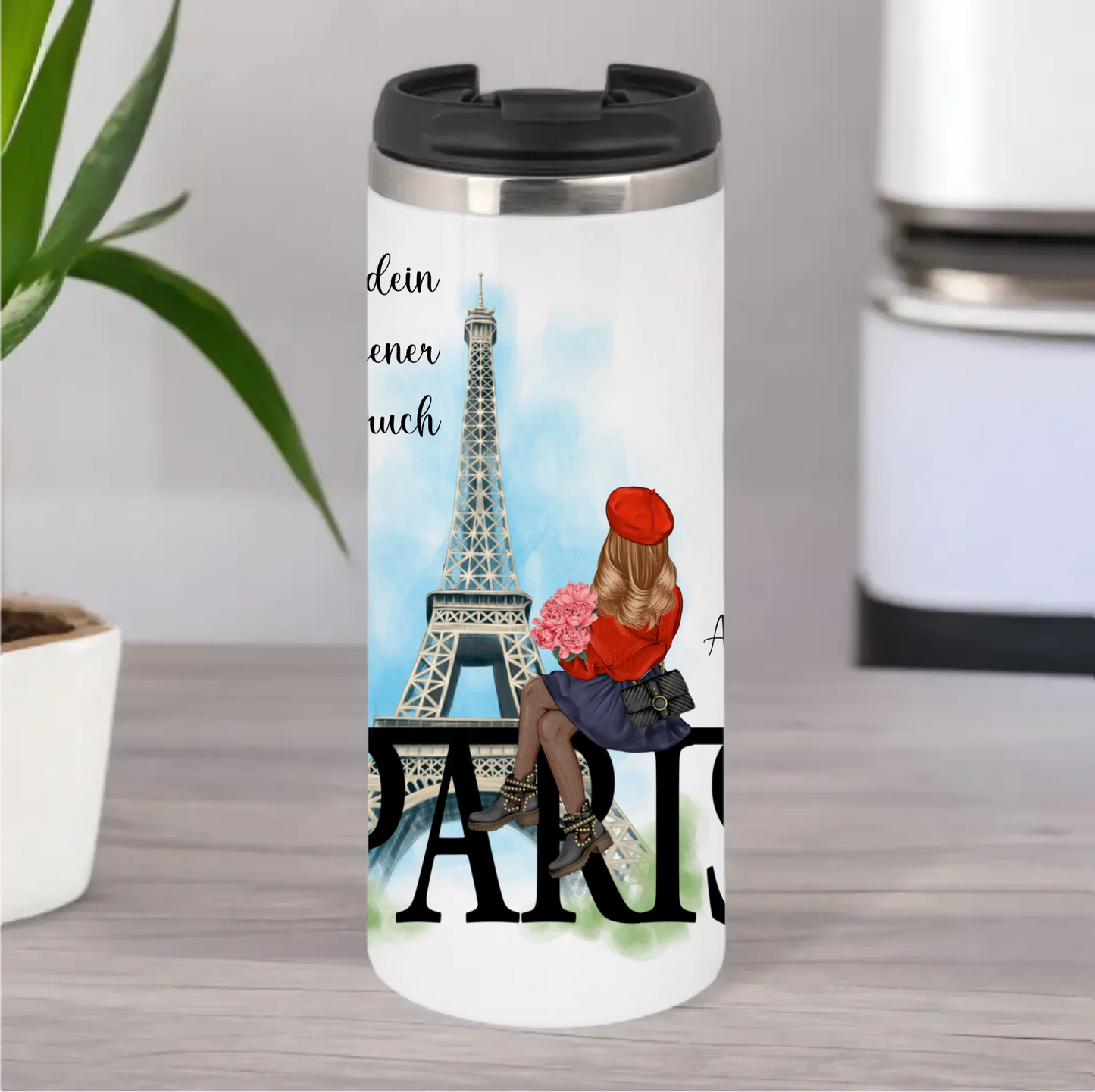 Stadt Liebe - Personalisierte Freundin Tasse / Thermobecher
