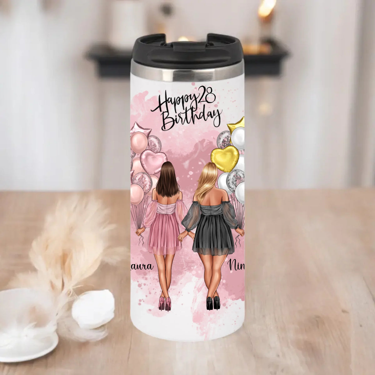 Birthday Freundinnen Personalisiert Tasse / Thermobecher