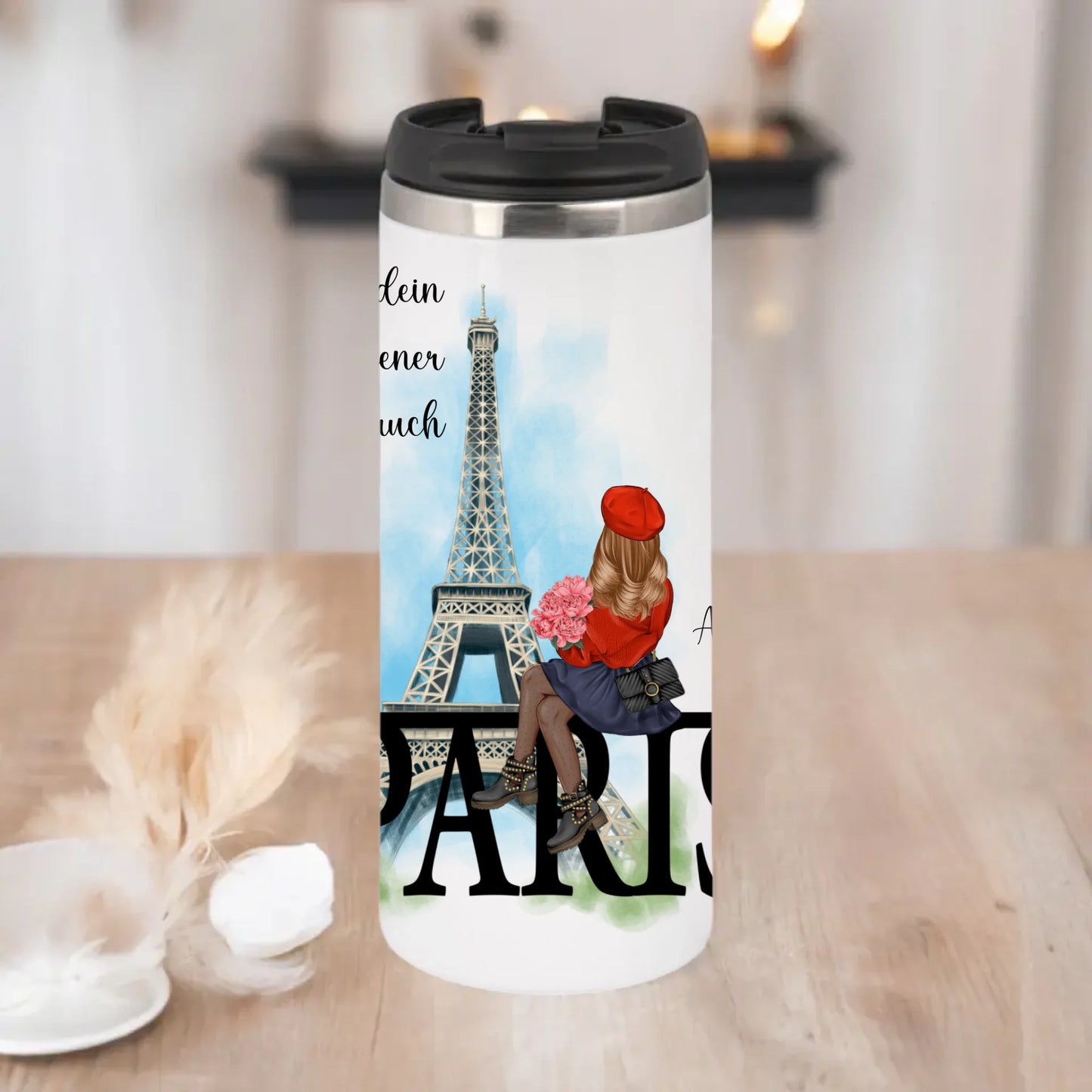 Stadt Liebe - Personalisierte Freundin Tasse / Thermobecher