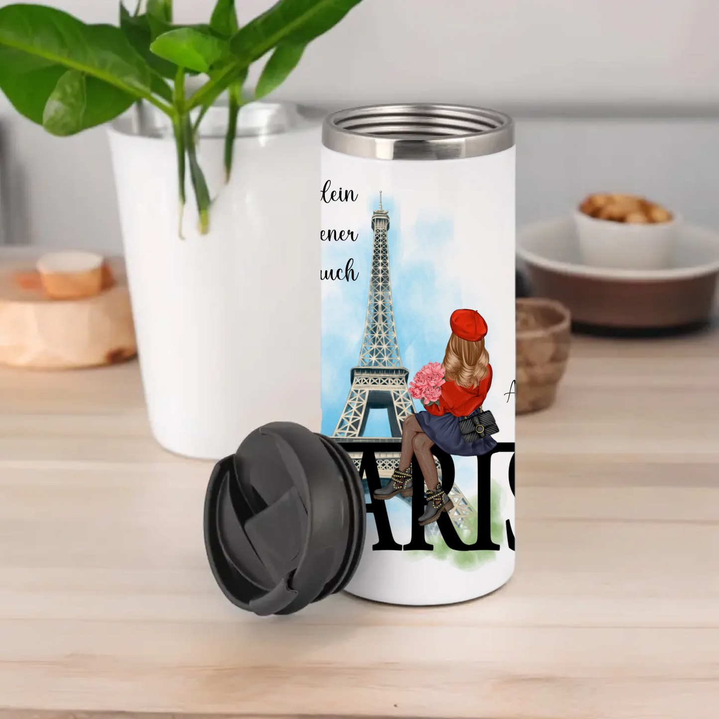 Stadt Liebe - Personalisierte Freundin Tasse / Thermobecher