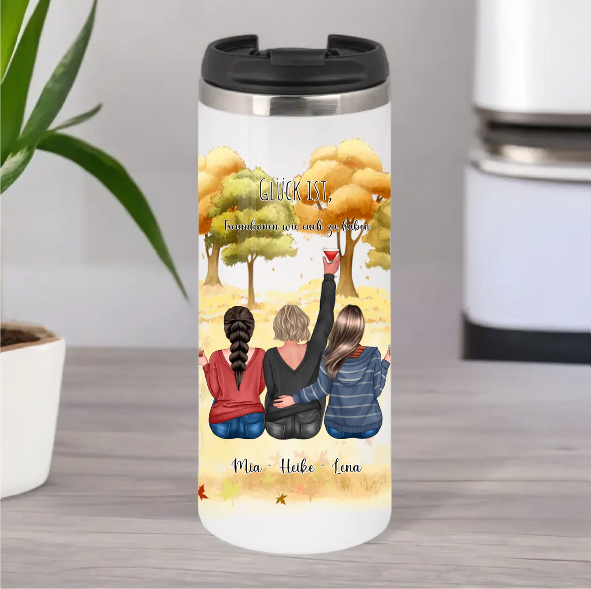 2-3 Freundinnen Tasse / Thermobecher Personalisiert