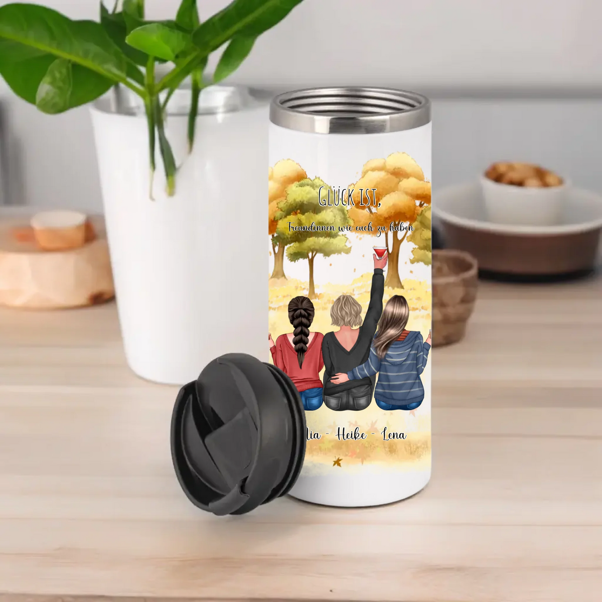 2-3 Freundinnen Tasse / Thermobecher Personalisiert