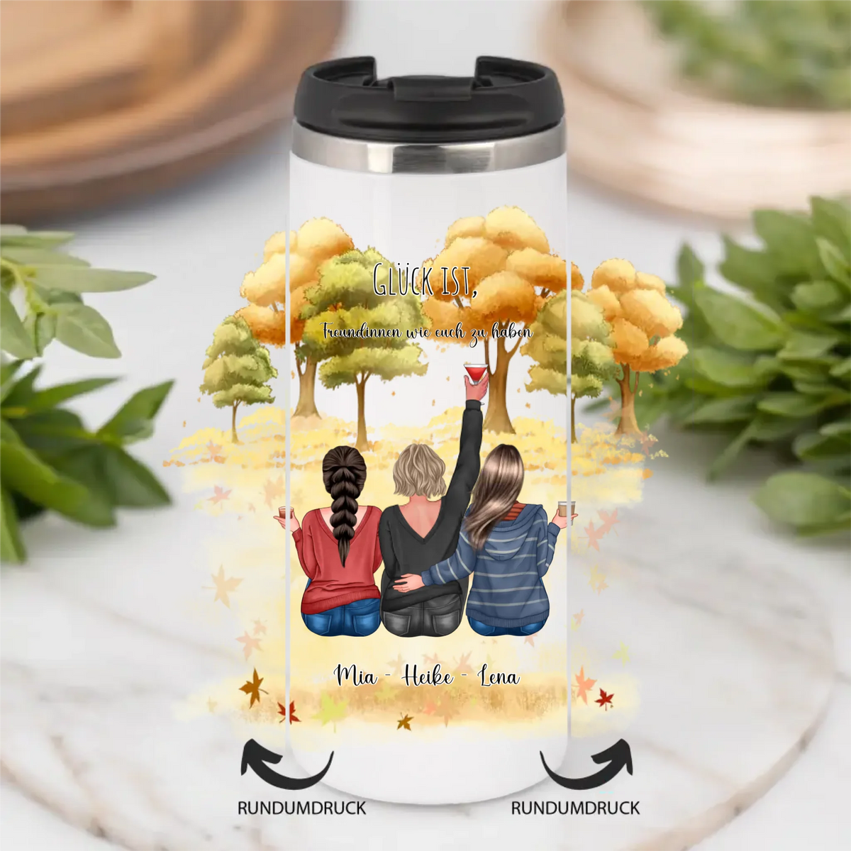 2-3 Freundinnen Tasse / Thermobecher Personalisiert
