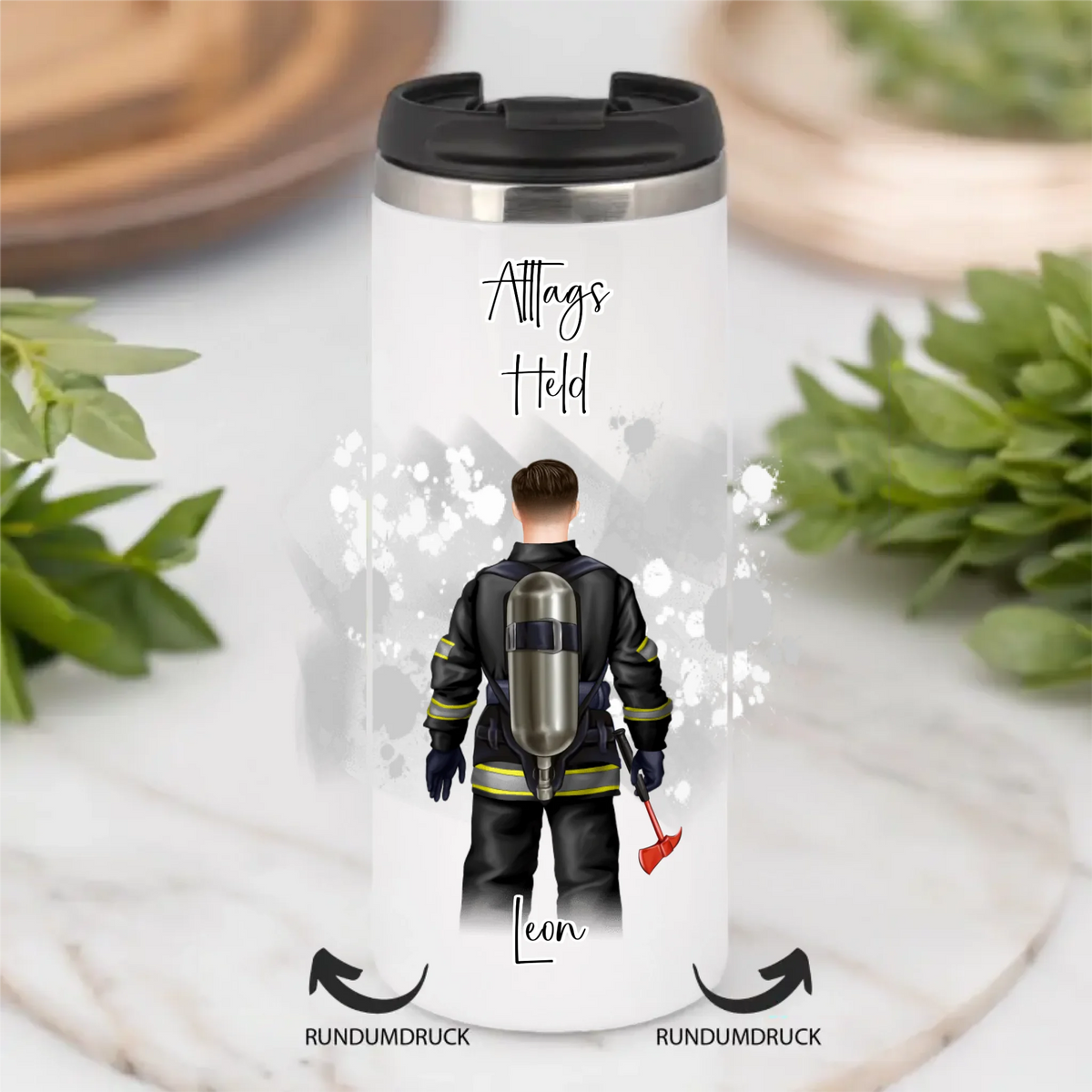 1-2 Personen Feuerwehr, Müllmann,...Tasse / Thermobecher