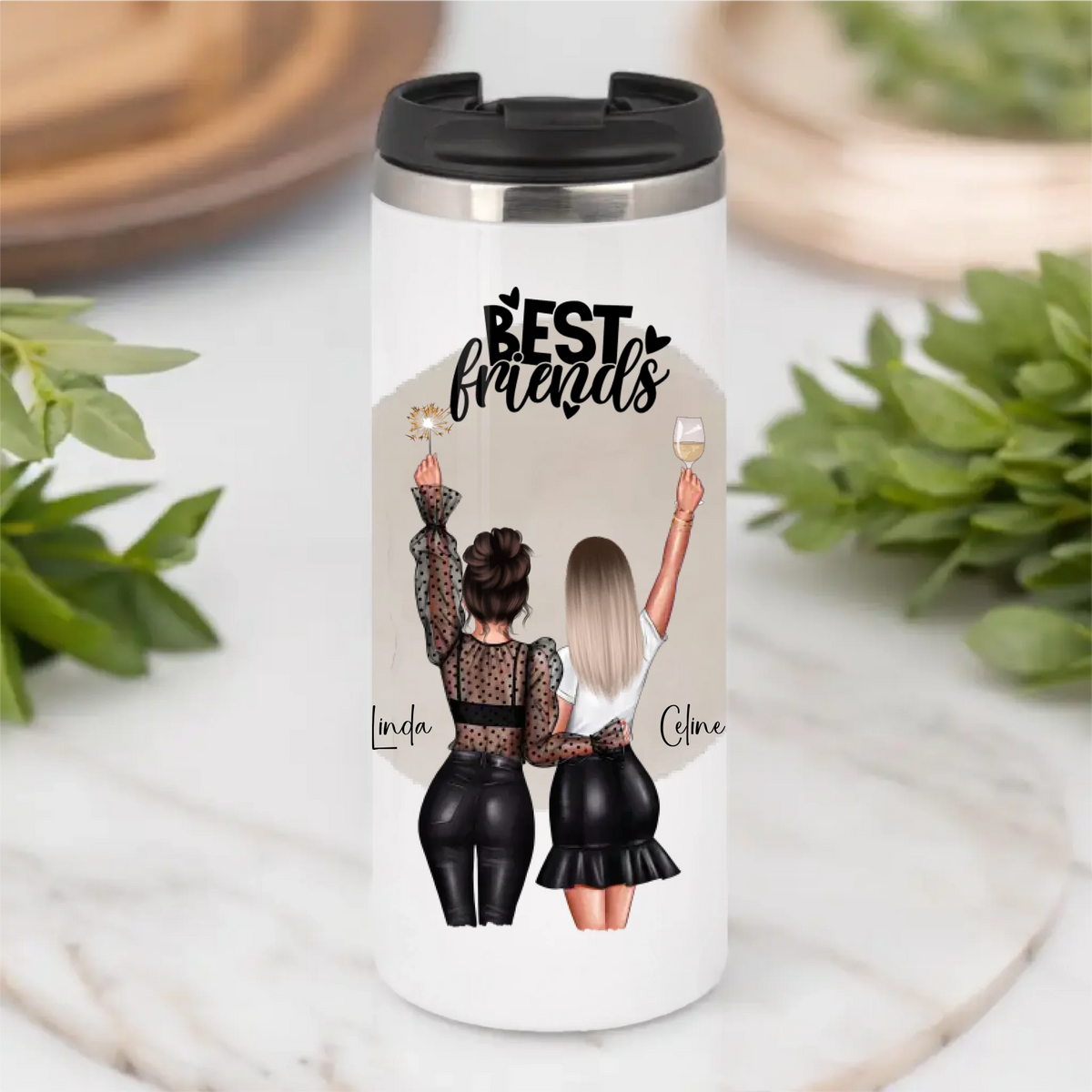 2- 3 Beste Freundinnen Tasse / Thermobecher