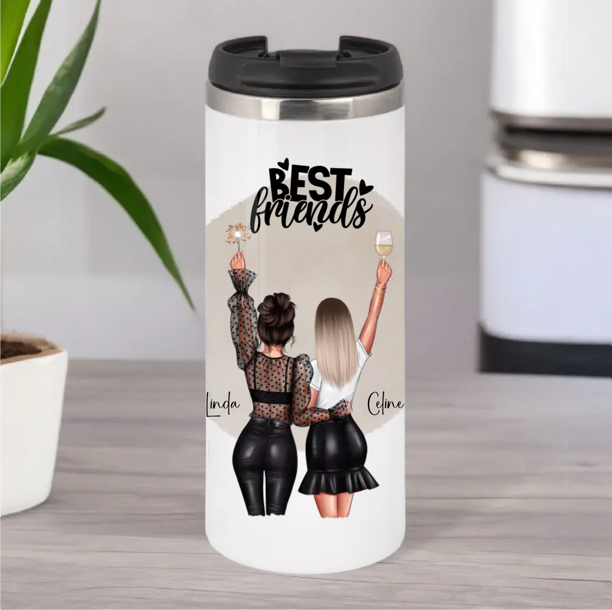 2- 3 Beste Freundinnen Tasse / Thermobecher