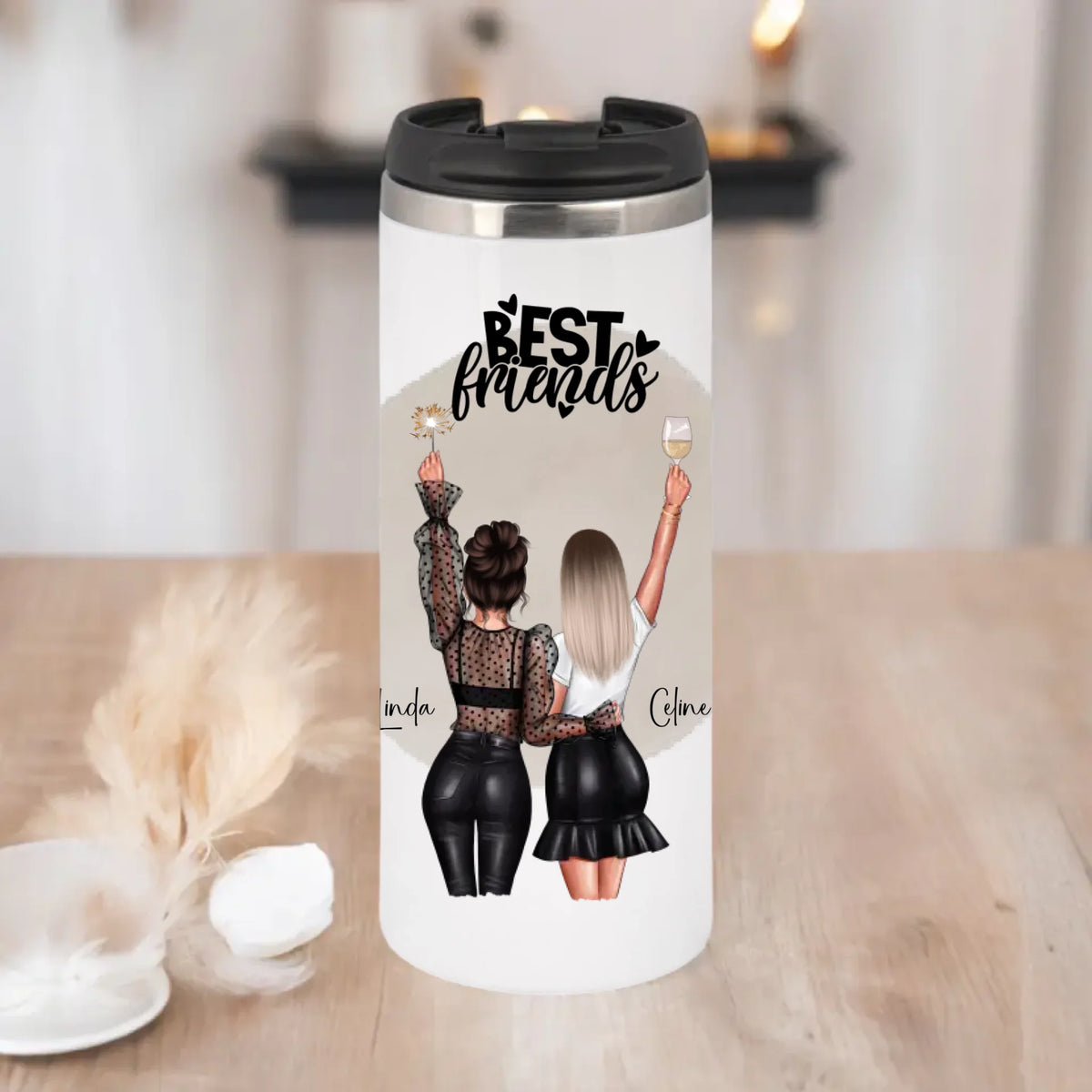 2- 3 Beste Freundinnen Tasse / Thermobecher