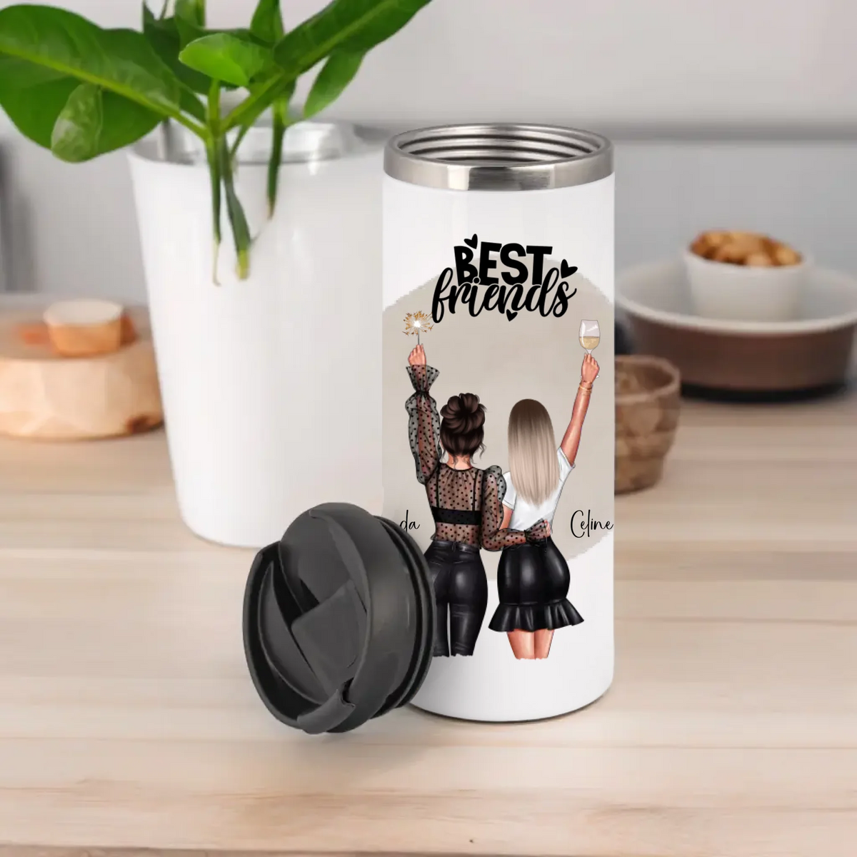 2- 3 Beste Freundinnen Tasse / Thermobecher