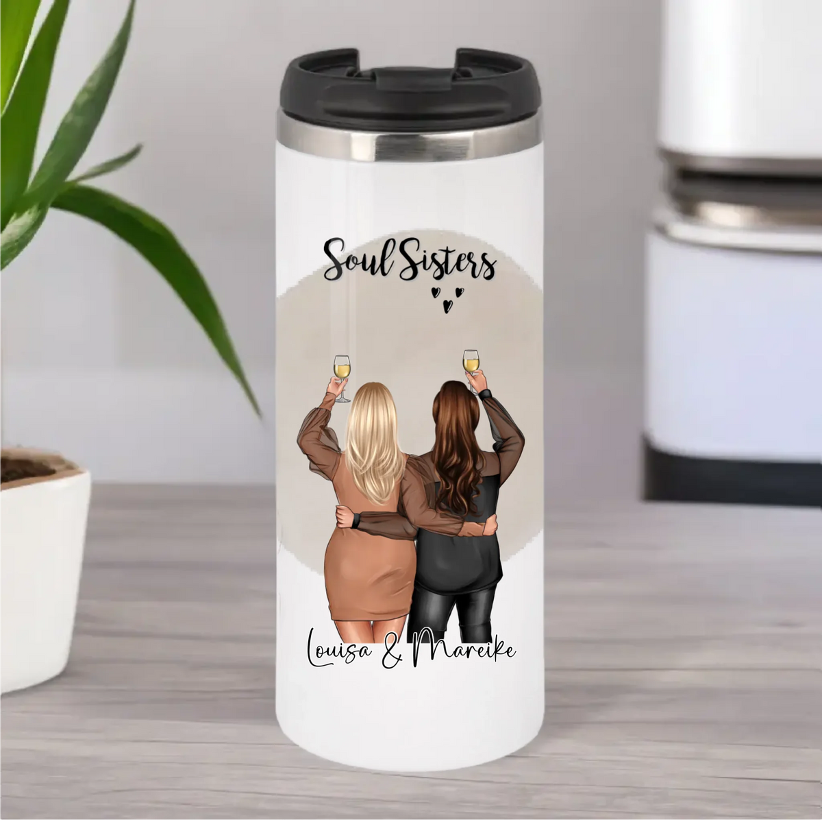 Plus size 2-3 Freundinnen Tasse / Thermobecher