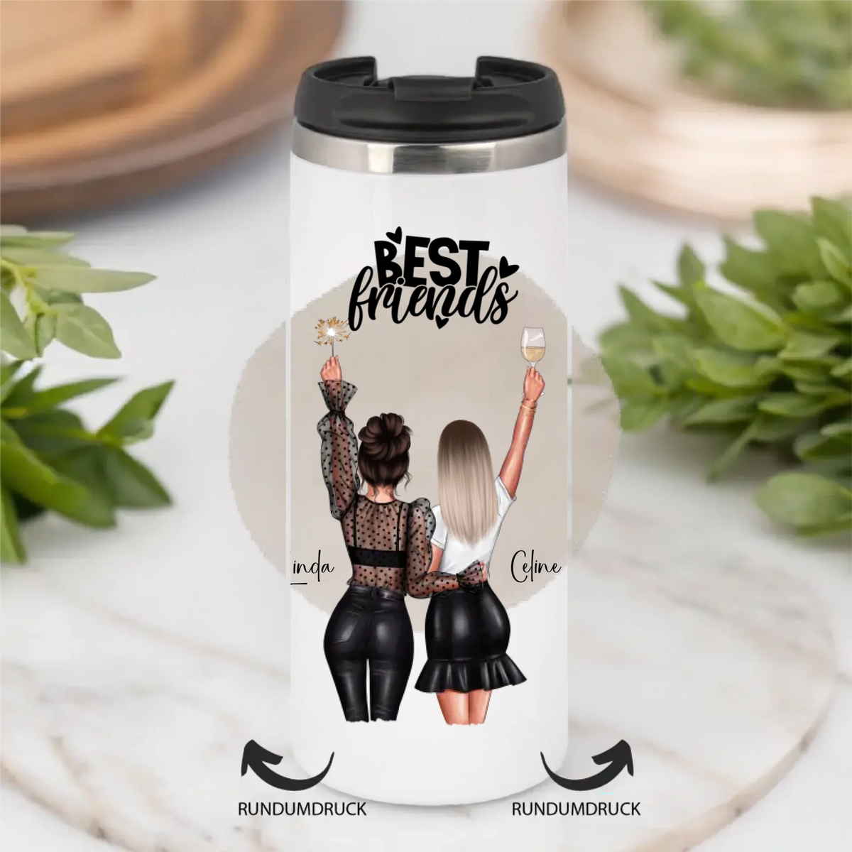 2- 3 Beste Freundinnen Tasse / Thermobecher