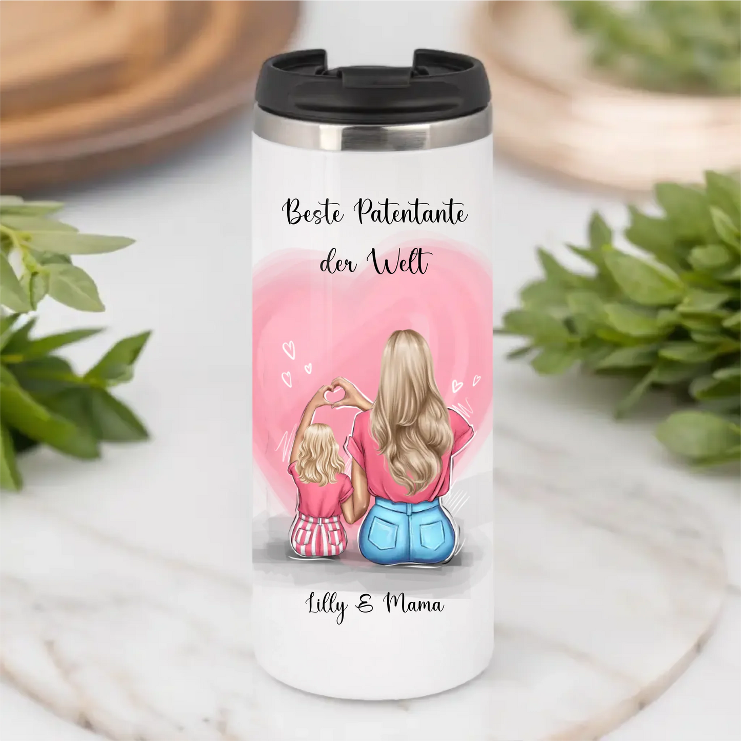 Patentante/Patenonkel & Kind Tasse / Thermobecher