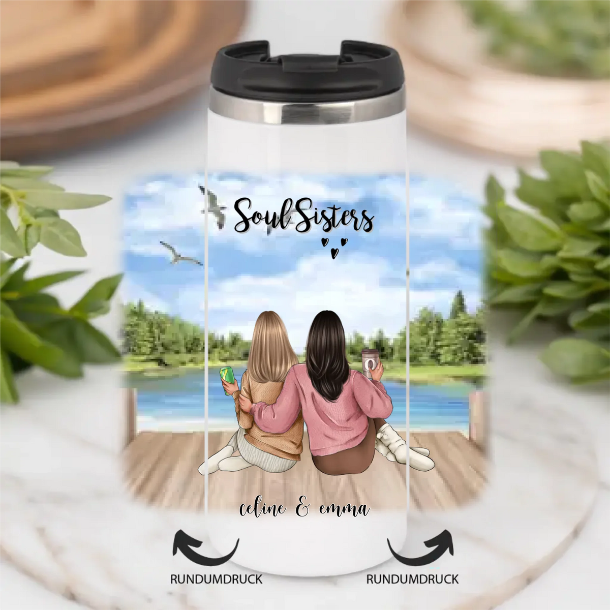 2-3 Freundinnen Tasse / Thermobecher Personalisiert