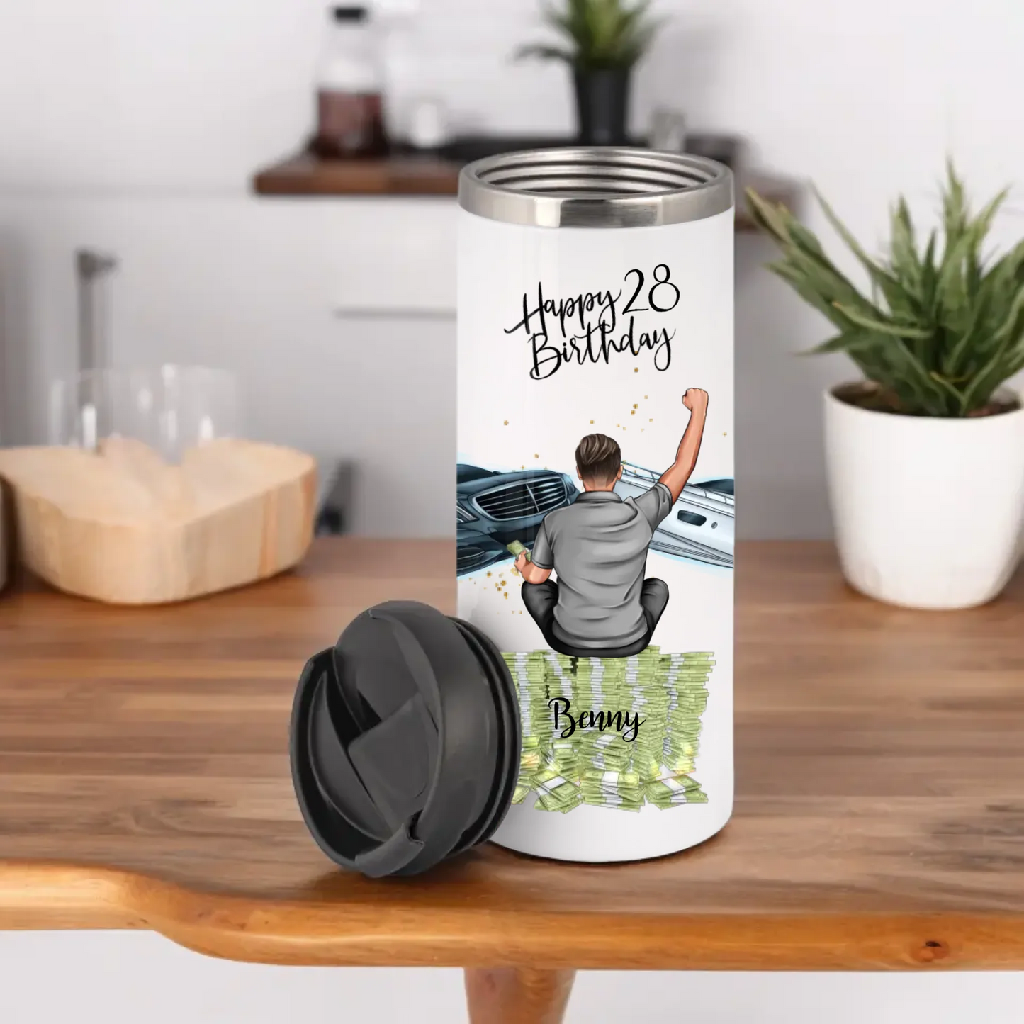 Mann Geburtstag Tasse / Thermobecher Personalisiert