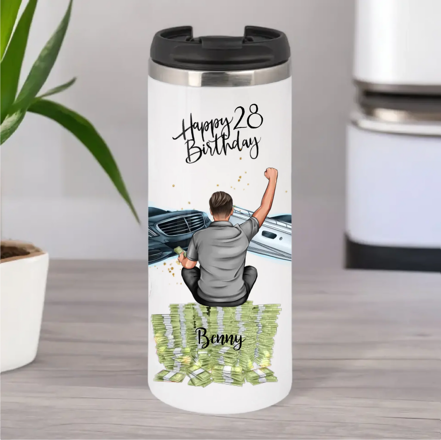 Mann Geburtstag Tasse / Thermobecher Personalisiert