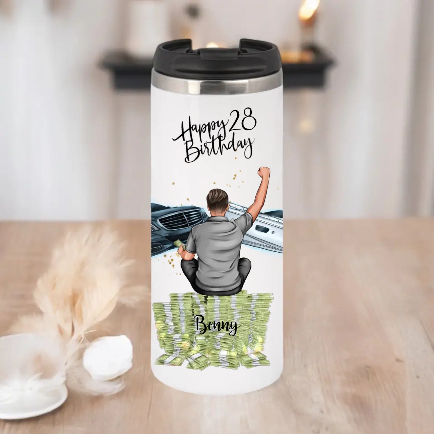 Mann Geburtstag Tasse / Thermobecher Personalisiert