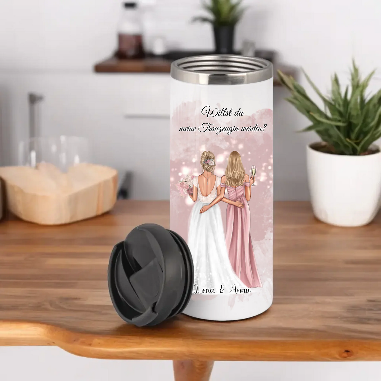 Braut & Trauzeugin Tasse / Thermobecher