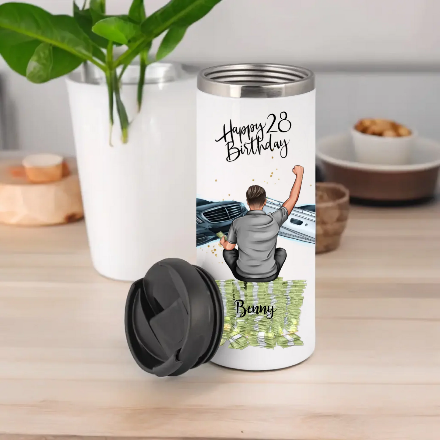 Mann Geburtstag Tasse / Thermobecher Personalisiert