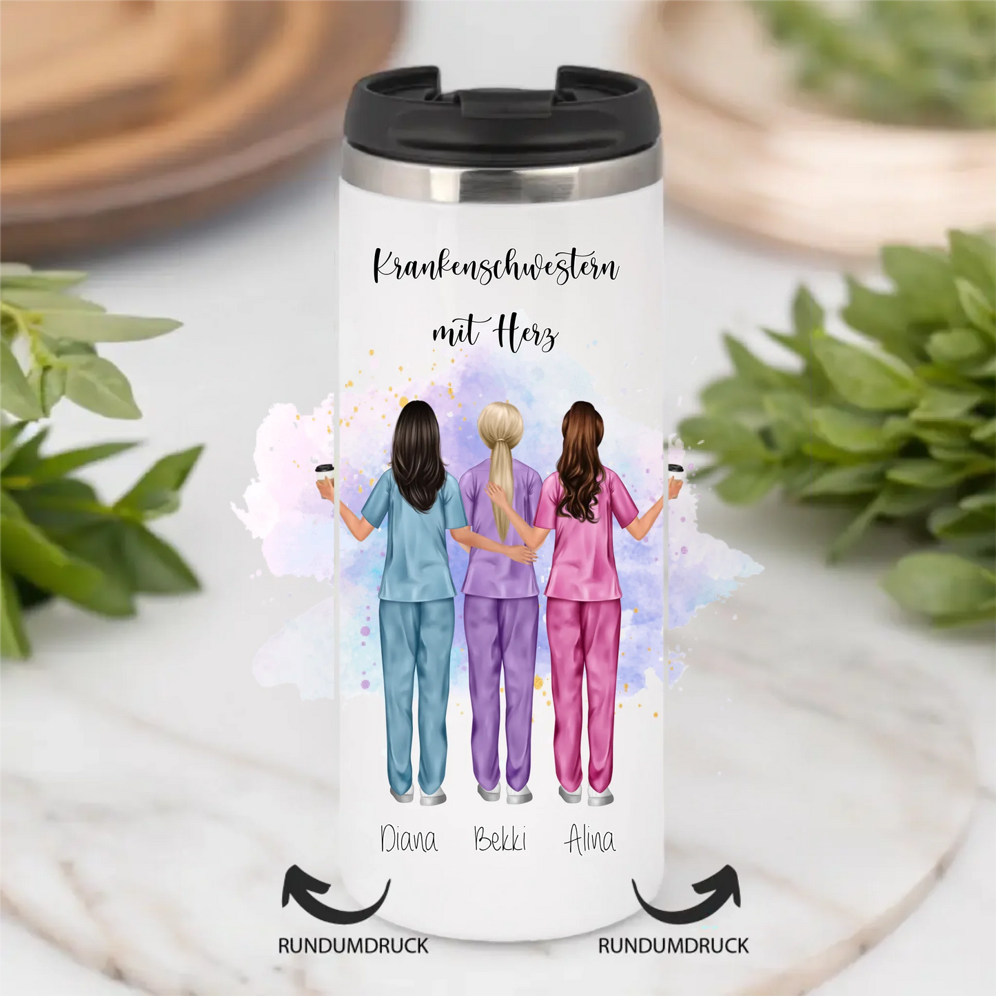 3-5 Krankenschwestern Tasse / Thermobecher