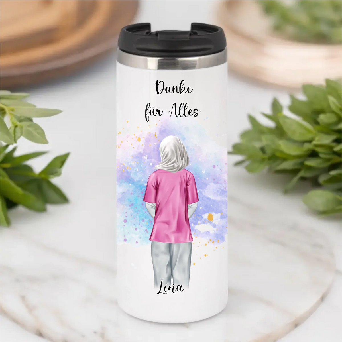 Krankenschwester mit Hijab o. Haare Tasse / Thermobecher