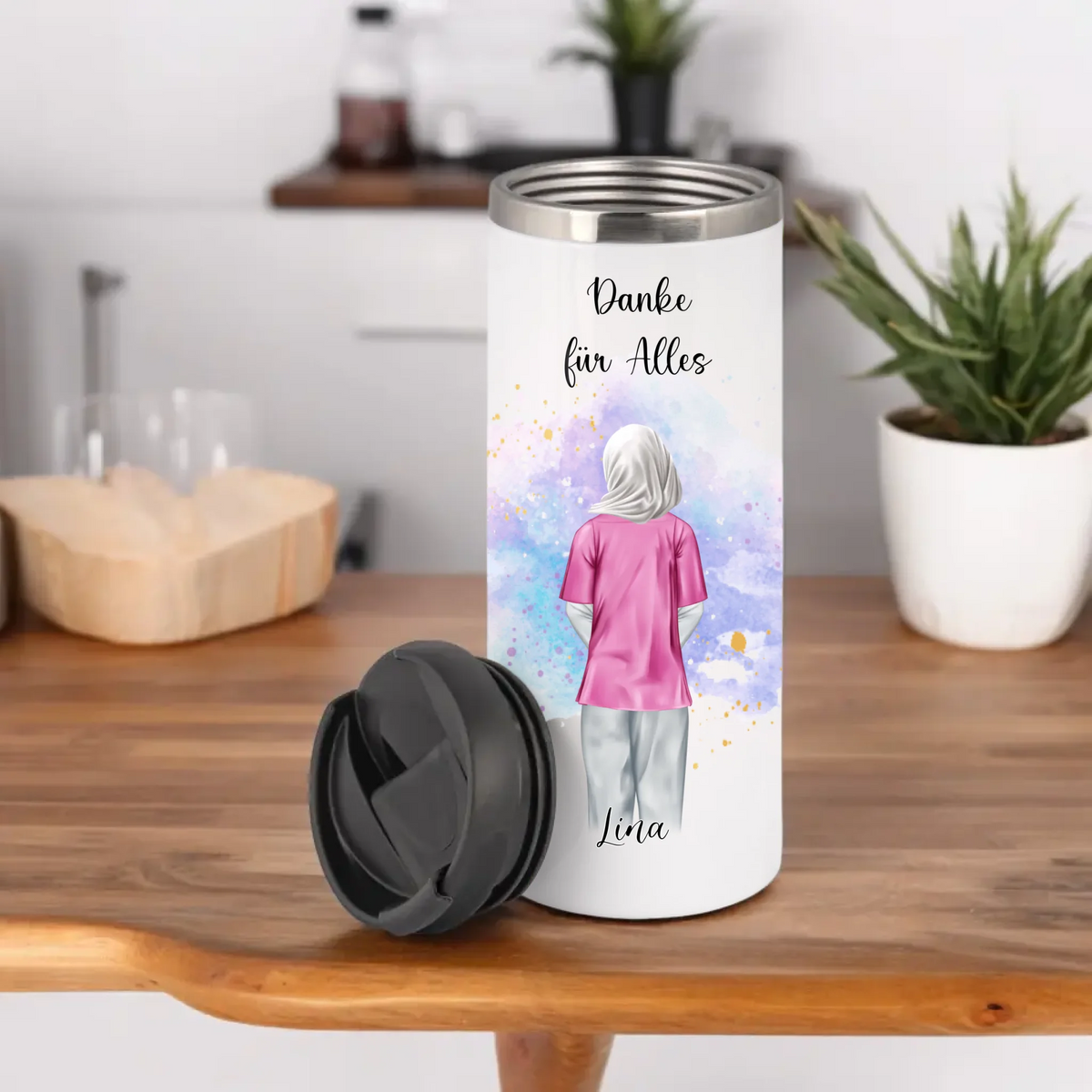Krankenschwester mit Hijab o. Haare Tasse / Thermobecher