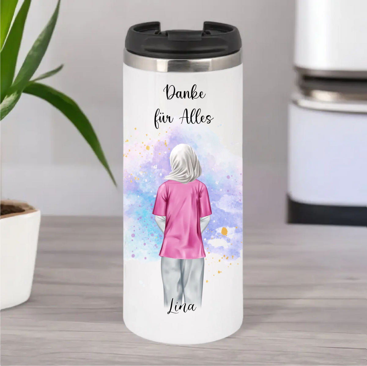 Krankenschwester mit Hijab o. Haare Tasse / Thermobecher