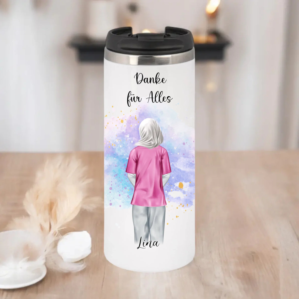 Krankenschwester mit Hijab o. Haare Tasse / Thermobecher